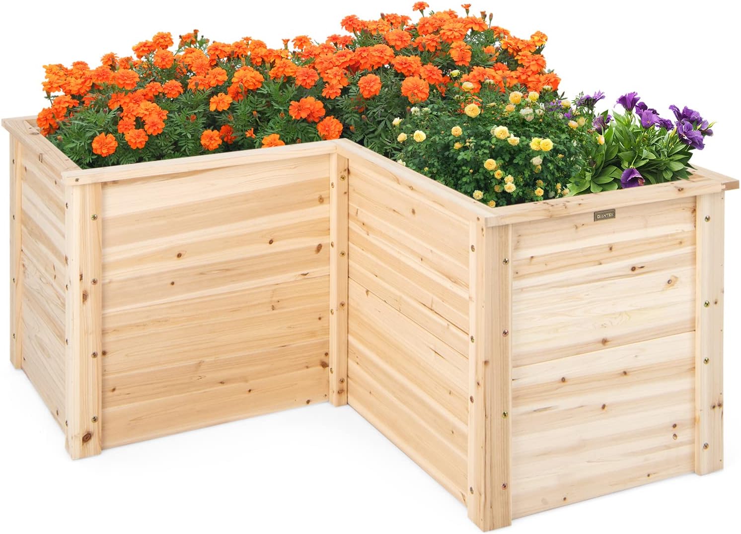 Raised Garden Bed - 야외용 원목 높이형 정원 화단 (파티오