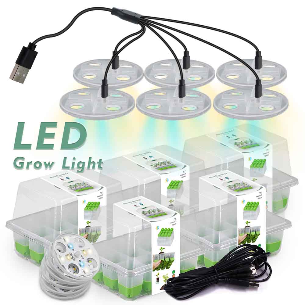 LED 성장 조명 모종 스타터 트레이 키트, 투명 커버 - Seed Starter Tray 리뷰 및 가격