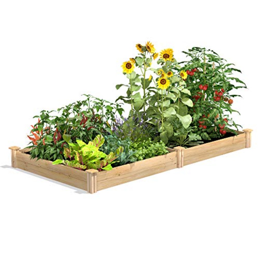 실외용으로 제작된 높이 조절형 화단, 삼나무 재질, 자 - Raised Garden Bed 리뷰 및 가격