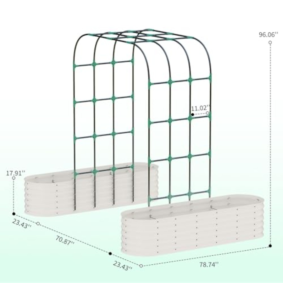 96인치 높이의 아연 도금된 높이 조절 가능한 정원용  - Raised Garden Bed 리뷰 및 가격