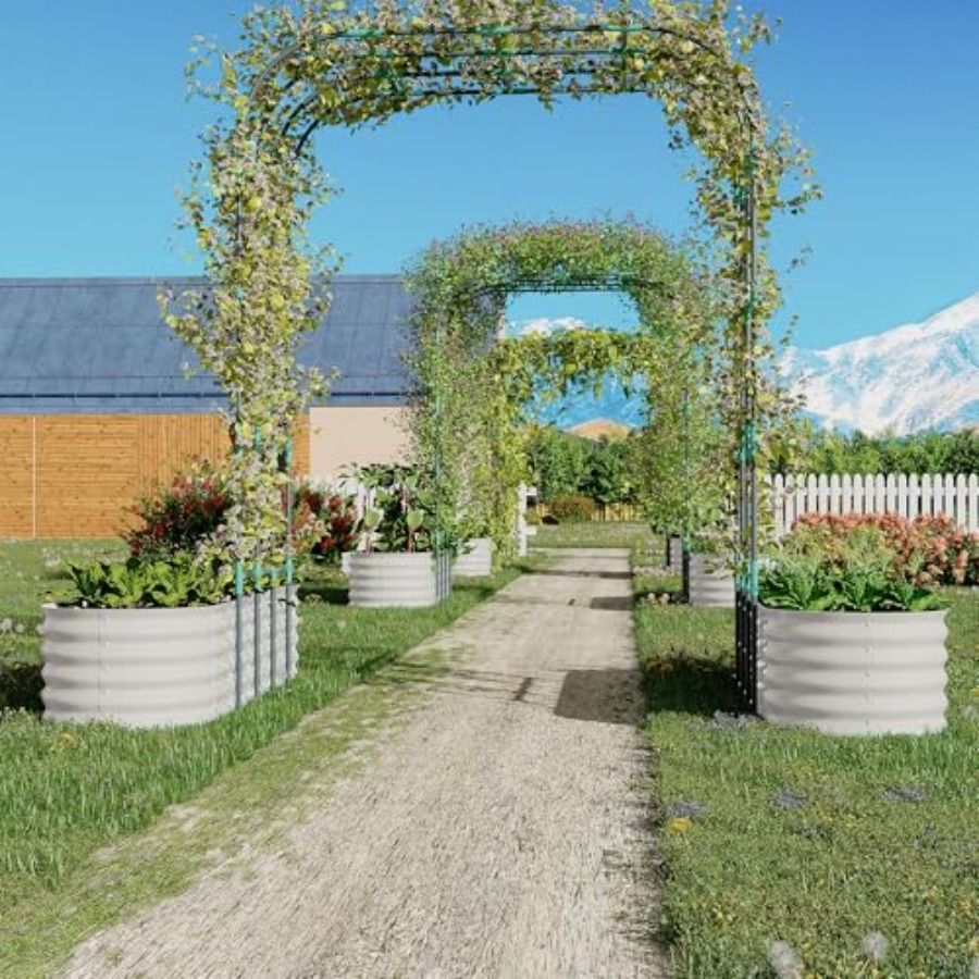 96인치 높이의 아연 도금된 높이 조절 가능한 정원용  - Raised Garden Bed 리뷰 및 가격