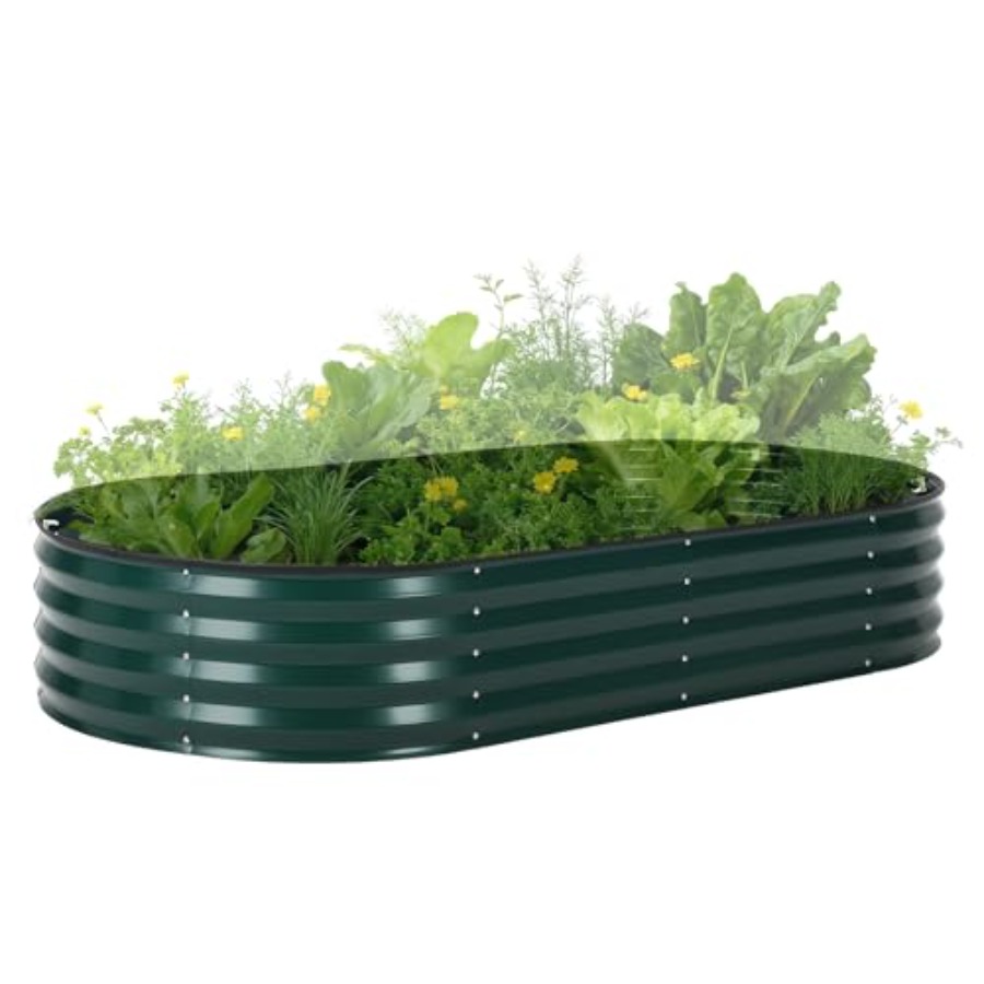 덮개가 있는 야외용 아연 도금 강철 재질의 높이 조절형 - Raised Garden Bed 리뷰 및 가격